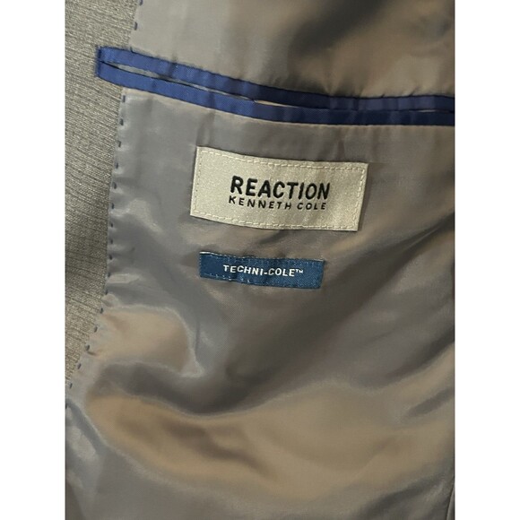 Kenneth Cole Reaction, Men's Blazer Sport Coat Size 40R, Dark Gray Techni-Cole - Picture 5 of 13